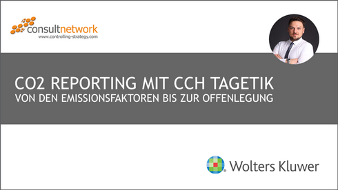 Webinaraufzeichnung: CO2 Reporting mit CCH Tagetik - Von den Emissionsfaktoren bis zur Offenlegung